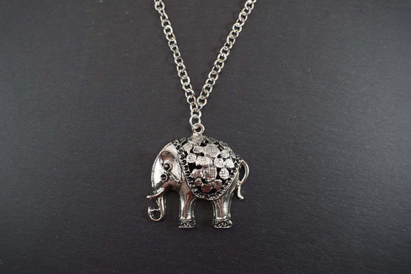 Platinum Spots Elephant Necklace