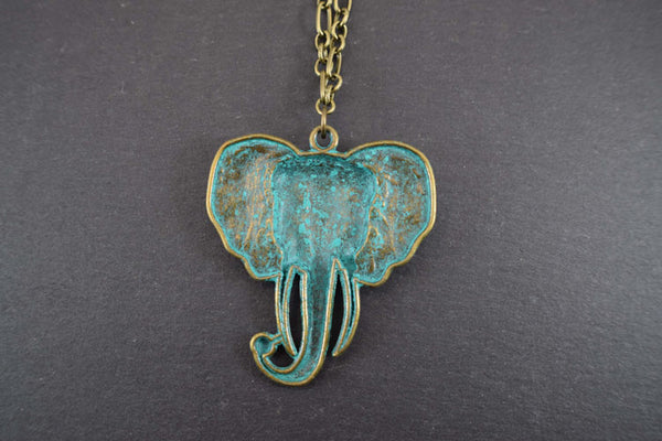 Bronze Safari Elephant Necklace