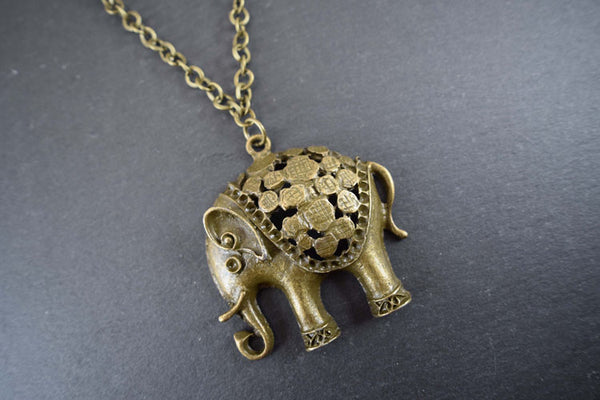 Bronze Spots Elephant Necklace