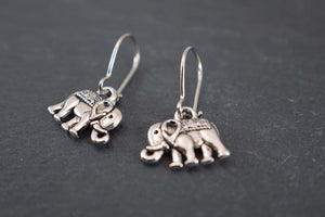 Lil-Bitty Elephant Dangle Earrings