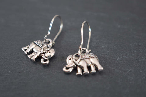 Lil-Bitty Elephant Dangle Earrings