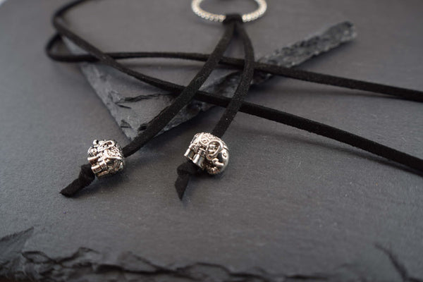 Itty-Bitty Silver Elephants Necklace